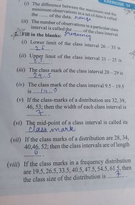 EXERCISE(i) The difference between the maximum and the minimum... | Filo