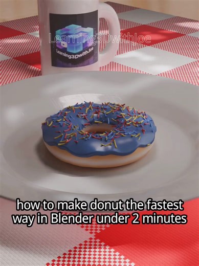 how to make donut the fastest way in Blender under 2 minutes #blendercommunity #blender3d #3dartists