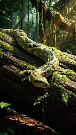 “Brown Viper Resting Beside Forest Rocks in Daylight” #snake #venomouscreatures #wildlife #animals