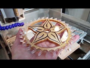 Wooden epoxy gear clock