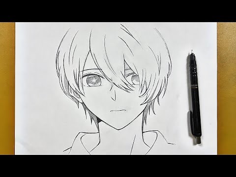How to draw Aqua Hoshino step-by-step [ oshi no ko ]