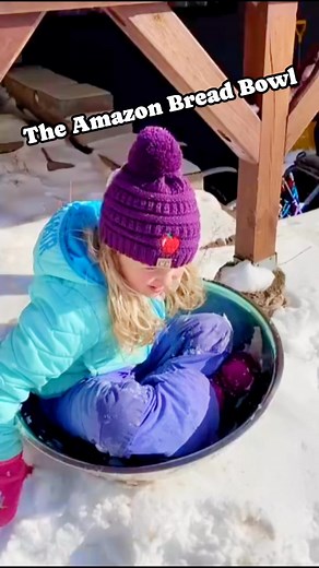 This metal bowl could have starred in The Christmas Story. It always was better for sledding than mixing bread. #innerchild #sledding #multipurpose | Heather HezzieMae Wilde