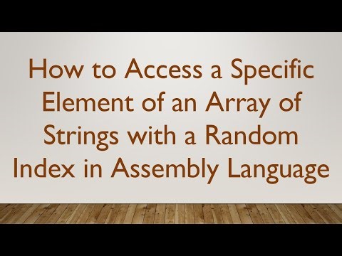 How to Access a Specific Element of an Array of Strings with a Random Index in Assembly Language