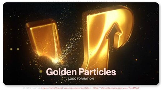 Golden Particles Logo Formation