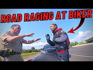 ANGRY COP ROAD RAGING AT BIKER | POLICE VS BIKERS 2022