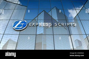 Editorial, Express Scripts Holding Company logo on glass building Stock Video Footage - Alamy