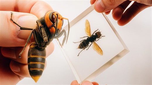 I cast a murder hornet in resin 🐝✨