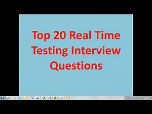 Testing interview | Real time testing interview questions | important testing interview questions
