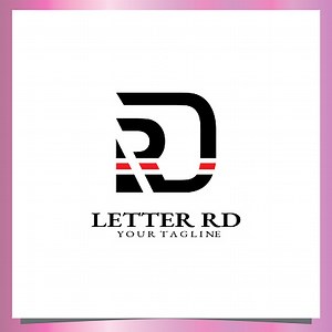 Letter RD logo premium elegant template vector eps 10