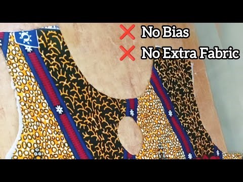 How To Neatly Turn A KEYHOLE And NECKLINE With Lining. Beginner Friendly Tutorial.