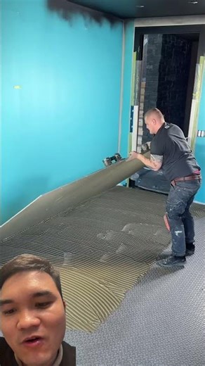 Dual-Function Tile Laying Machine #housebuilder