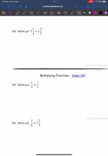 Adding and multiplying fractions #maths #mathshelp #gcsemaths #foundationmaths #fractions