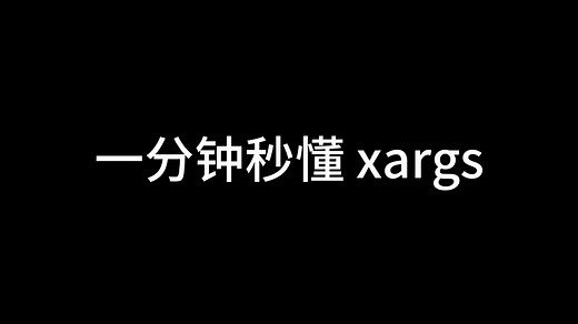 一分钟秒懂 xargs