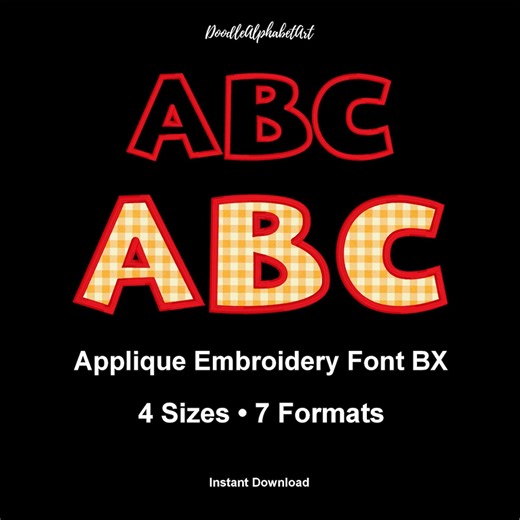 London Presley Applique Font Embroidery Files, BX Embroidery Applique Design 4 Sizes 7 Formats - Etsy