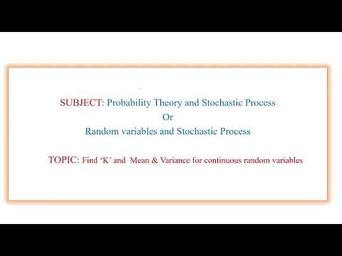 Variance example for continuous random variables proof, Variance continuous random variables