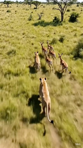 Lion Chase Gone Wild 🦁💨 | Impala’s Life or Death Escape! #Shorts #viral