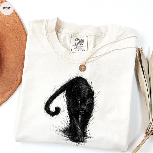 Realistic Panther T Shirt, Comfort Colors Unisex Tee, Wild Animal Streetwear, Birthday Gift for Him Her - Etsy