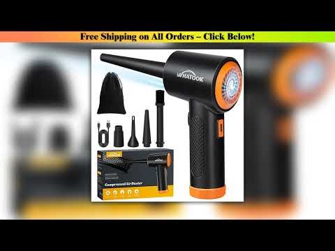 60000 RPM Cordless 3-speed Air Duster Compressed Blower Electric Wireless Air Gun Computer