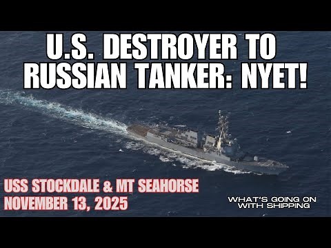 Russian Shadow Tanker Blocked from Sailing to Venezuela from Cuba | USS Stockdale vs MT Seahorse