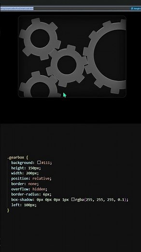 Rotating Gear Loader Animation | HTML & CSS Tutorial ⚙️💻 #coding #html
