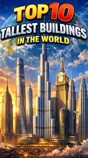 Top 10 Tallest Buildings in the World 2026 | Burj Khalifa 828m Still Unbeaten! 🏗️ #shorts