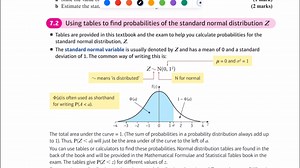 Alevel 数学 Edexcel S1 Chapter 7.2 Table to Find Standard Normal Distribution of Z
