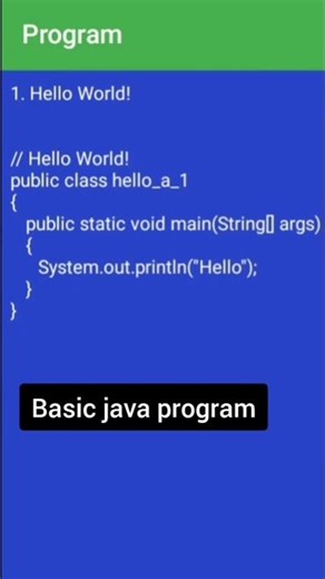 Basic java program