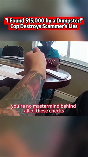 "l Found $15,000 by a Dumpster!"Cop Destroys Scammer's Lies. #bodycam #cops #shorts