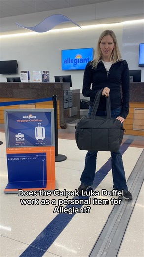 Does the CALPAK Luka Duffel work as a personal item for Allegiant Air? #calpak #allegiantair #bag