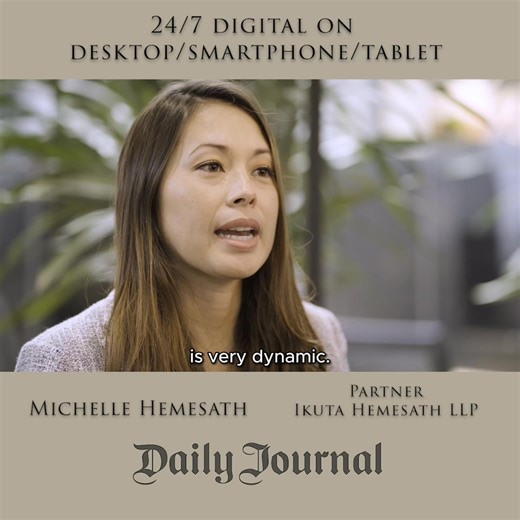Be prepared! Connect with the Daily Journal. Our exclusive judicial profiles reveal: - The preferences that shape rulings in YOUR practice area - Local procedural quirks that national publications miss - Behind-the-bench insights from attorneys who win consistently - Practice-specific guidance from California's top legal minds Join the community of California attorneys who walk into every courtroom prepared and connected. Read anywhere, anytime. Stay current on critical legal developments across