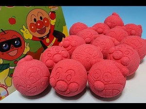 アンパンマン びっくらたまご×15 りんごぼうやとみんなの願い編 入浴剤 バスボール おもちゃ ばいきんまん ドキンちゃん Anpanman Toy Bath Bubble powder ball