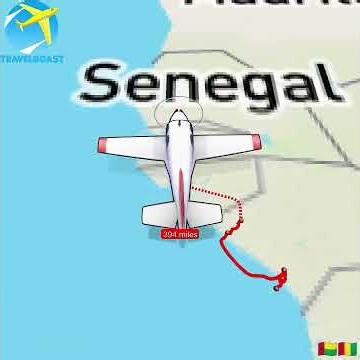 TravelBoast visiting all countries that contain the word "Guinea". (Fictional Route)
