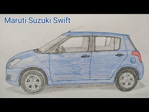 How to Draw Maruti Suzuki Swift | car drawing
