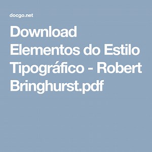 Elementos Del Estilo Tipografico Robert Bringhurst Pdf File