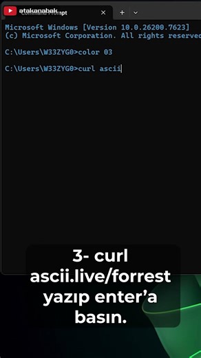 Gereksiz Bilgiler Serisi Part 01 : Windows CMD Ekranında Koşan Adam #tutorial