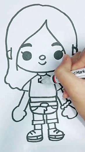 Drawing Toca Boca #tocaboca #tocaworld #fyp #foryoupage #viral #fypシ゚viral #fypシ #drawing #tutorial