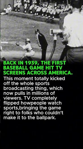 The 1939 Baseball Game That Changed TV, this moment kicked off sports broadcasting forever.