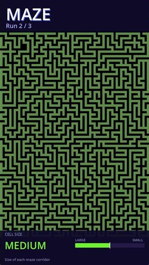 Maze generation — recursive backtracking DFS 🌀