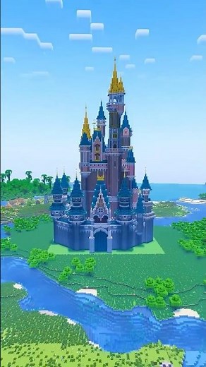 Build Disney Castle ✨ #minecraft #disneyland #minecraftbuilding