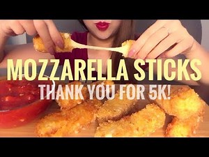ASMR Deep Fried Mozzarella Cheese Sticks Three Ways | Cooking & Crunchy Eating Sounds (No Talking)