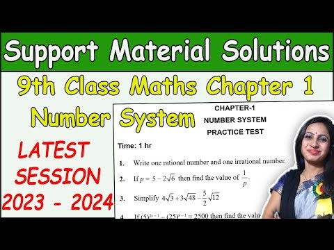 Class 9 Maths Chapter 1 DOE Practice Paper | Number System | DOE Support Material Solution