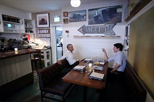 309K views · 5.4K reactions | Barack Obama dined with Justin Trudeau...