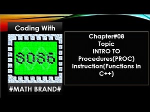 Microprocessor & Microcontroller | Chapter#08 | PROC instruction | Assembly language | Emu8086