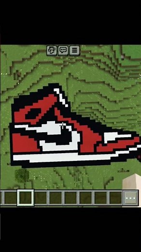 Minecraft, But I Live Inside Air Jordan RED Shoes#minecraft#gaming#minecraftbuild#airjordan#nike