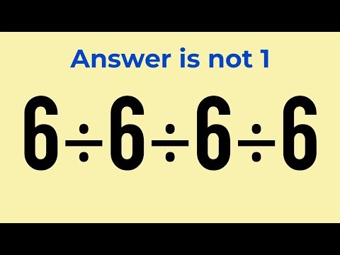 Can You Solve This Math Problem? 6÷6÷6÷6=?