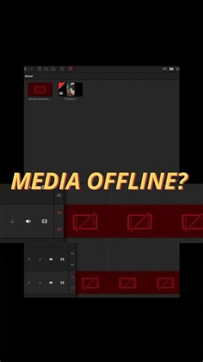 Fix Media shows “offline” DaVinci Resolve in 15 Seconds | Editing Tutorial