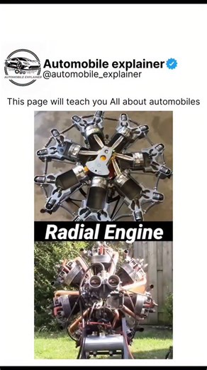@automobile_explainer on Instagram: "​Ever wondered what powers those classic vintage aircraft? ✈️ Check out the incredible synchronization of a Radial Engine in action! Unlike your standard car engine, these cylinders are arranged in a circle around a central crankshaft, providing an incredible power-to-weight ratio and that iconic deep rumble. Watching the mechanical timing and piston movement is pure therapy for any gearhead. Engineering at its finest! ⚙️🔥 ​#RadialEngine #MechanicalEngineeri