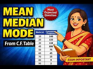 Mean Median Mode from Cumulative Frequency Table | Step-by-Step Solved Example | Exam Important