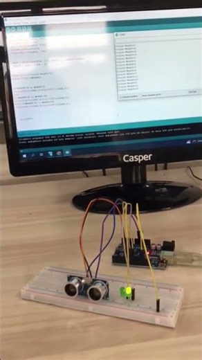 Bu Videodaki çalışmam:Mesafe Sensörü İle Led Yakma