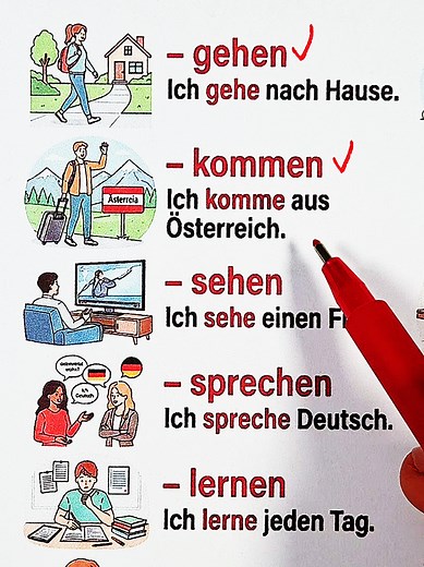 Wichtige Verben A1 für Anfänger – Deutsch lernen